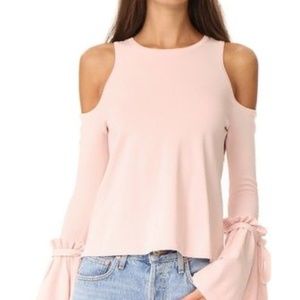 Milky Cold Shoulder Sweater in Pink